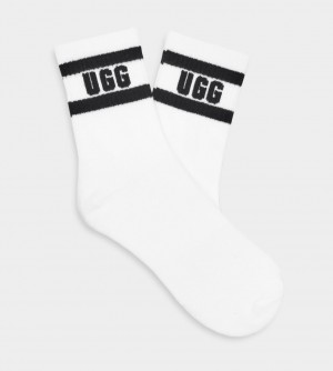 Ugg Dierson Logo Quarter Strumpor Dam Vita Svarta | HY2638941