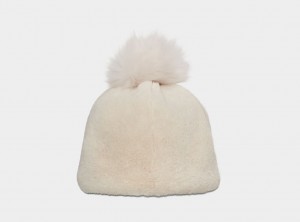 Ugg Faux Fur W Pom Mössa Dam Vita | FX0356218