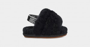 Ugg Fluff Yeah Tofflor Barn Svarta | LS0574698