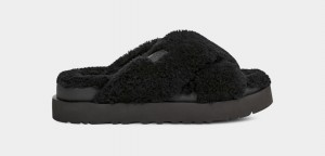 Ugg Fuzz Sugar Cross Badtofflor Dam Svarta | NP1089374