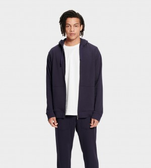 Ugg Gordon Zipped Hoodie Herr Marinblå | QW6158049