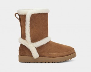 Ugg Klassiska Fluff Spill Seam Stövlar Dam Bruna | PO9457613