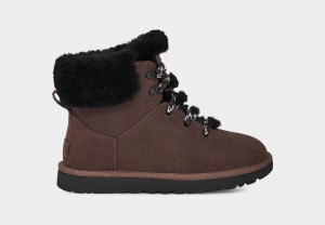 Ugg Klassiska Mini Alpine Spets Stövlar Dam Bruna | HQ9863457