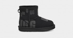 Ugg Klassiska Mini Scatter Tryck Stövlar Barn Svarta | GV9453280