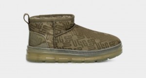 Ugg Klassiska Ultra Mini Monogram Stövlar Dam Olivgröna | DT0591273