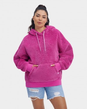 Ugg Loyra Sherpa Hoodie Dam Rosa | LC6974318