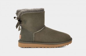 Ugg Mini Bailey Bow II Stövlar Dam Grå | OI2480531