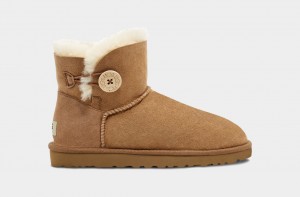 Ugg Mini Bailey Button II Stövlar Dam Bruna | RE3178469