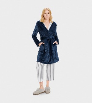 Ugg Miranda Fleece Robe Sovkläder Dam Indigo | LV7281903