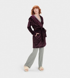 Ugg Miranda Fleece Robe Sovkläder Dam Vinröda | BE5064823