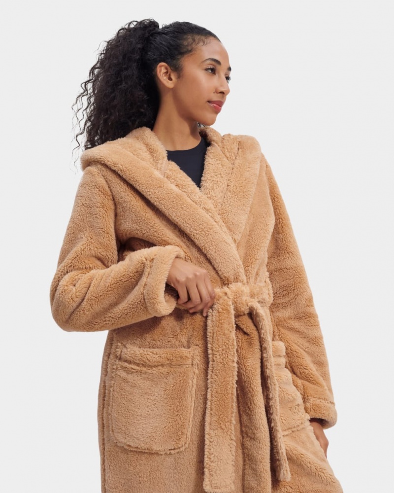 Ugg Aarti Plush Robe Sovkläder Dam Bruna | UA8024971