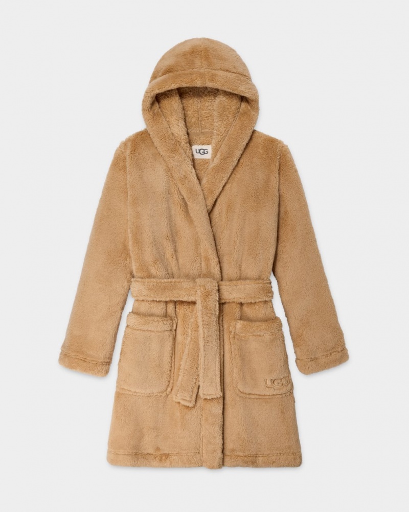 Ugg Aarti Plush Robe Sovkläder Dam Bruna | UA8024971