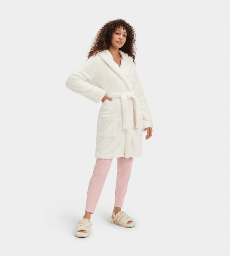 Ugg Aarti Plush Robe Sovkläder Dam Grädde | ZH1048596