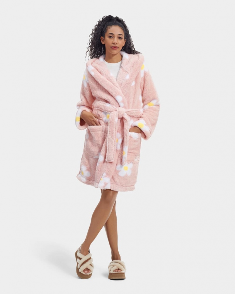 Ugg Aarti Plush Robe Sovkläder Dam Rosa | TJ6975081