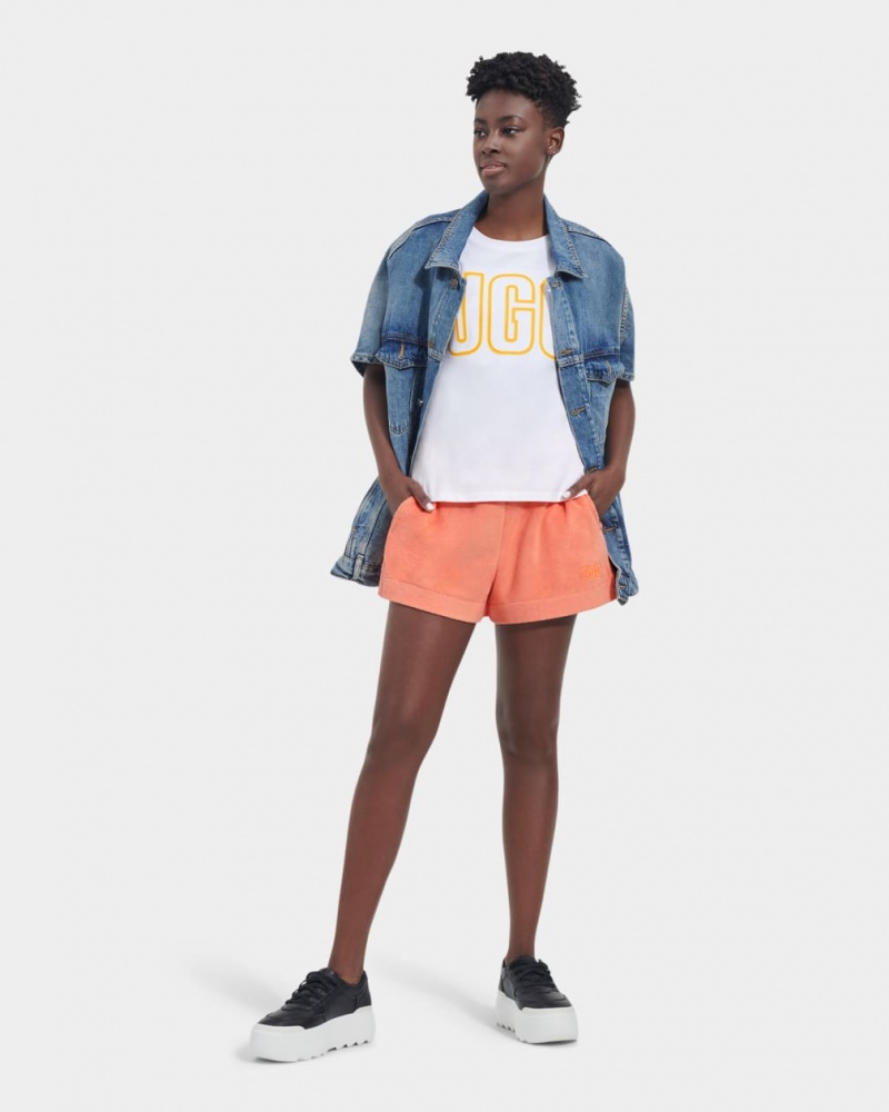 Ugg Amiah Drawstring Shorts Dam Orange | JB5408971