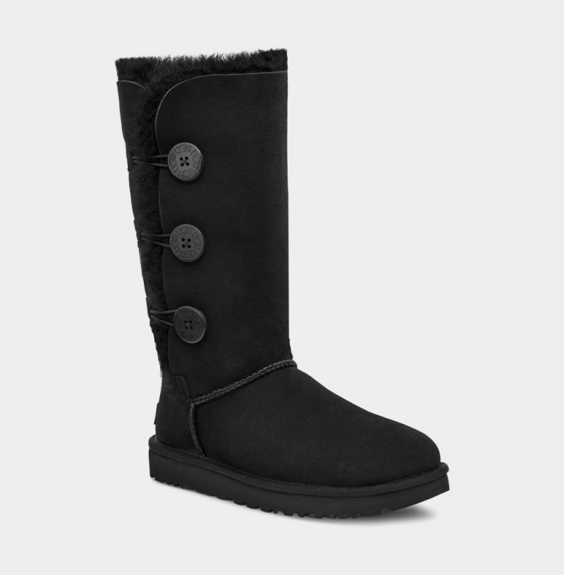 Ugg Bailey Button Triplet II Stövlar Dam Svarta | XK9264301