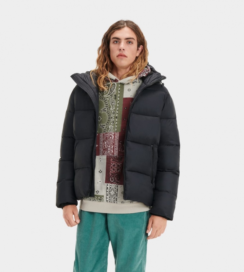 Ugg Brayden Puffer Jacka Herr Svarta | TZ3587069