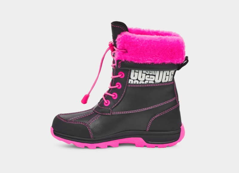 Ugg Butte II CWR Glow Tryck Stövlar Barn Svarta Rosa | IZ0536498