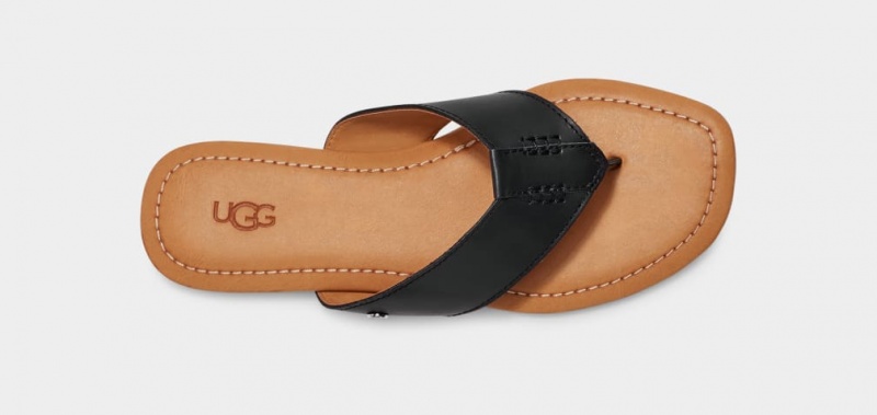 Ugg Carey Flip Badtofflor Dam Svarta | VU7521496