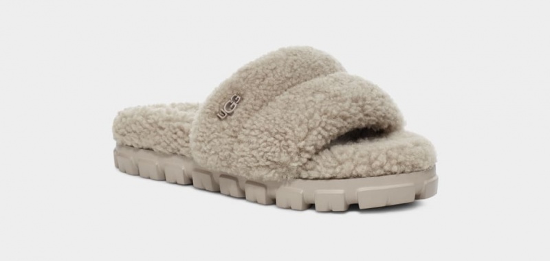 Ugg Cozetta Curly Badtofflor Dam Grå | QK6198752