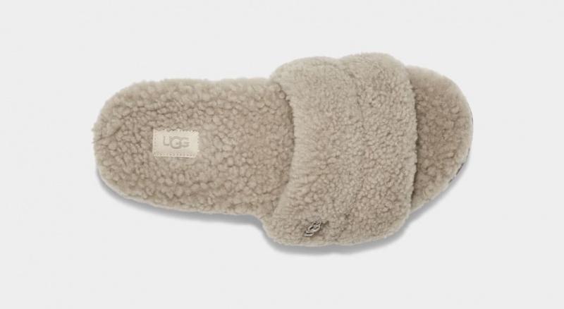 Ugg Cozetta Curly Badtofflor Dam Grå | QK6198752