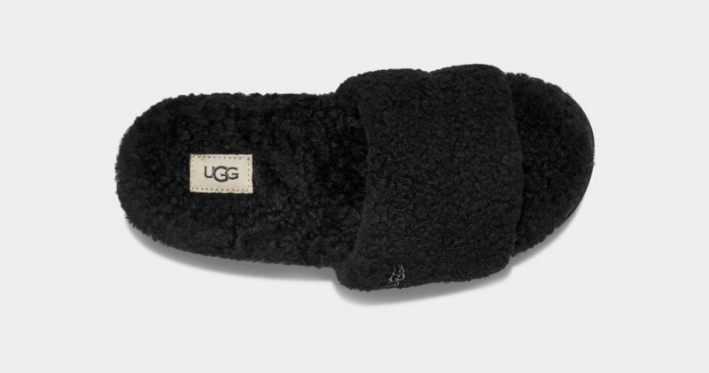 Ugg Cozetta Curly Badtofflor Dam Svarta | SW5214680