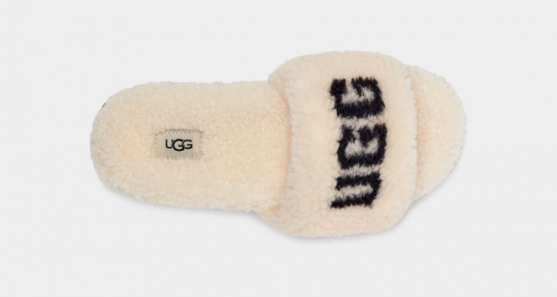 Ugg Cozetta Curly Tryck Tofflor Dam Beige | DS9470658