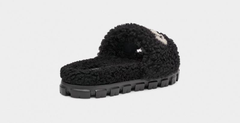 Ugg Cozetta Curly Tryck Tofflor Dam Svarta | SU0473986