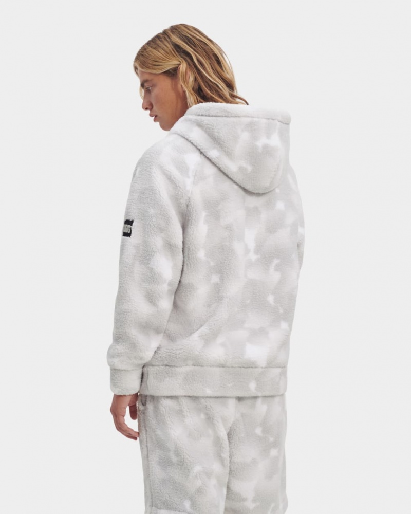 Ugg Dannen Sherpa Hoodie Herr Vita Camo | SY7128496