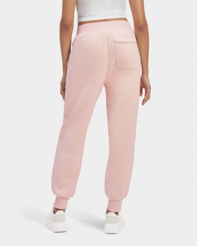 Ugg Daylin Bonded Fleece Logo Sweatpants Dam Rosa Vita | UV7021489