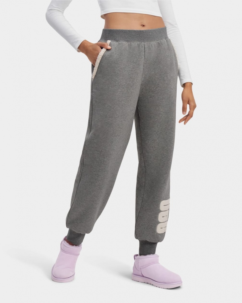 Ugg Daylin Bonded Fleece Logo Sweatpants Dam Grå | BZ0438716