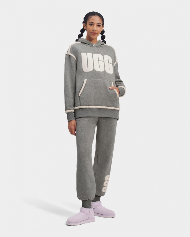 Ugg Daylin Bonded Fleece Logo Sweatpants Dam Grå | BZ0438716