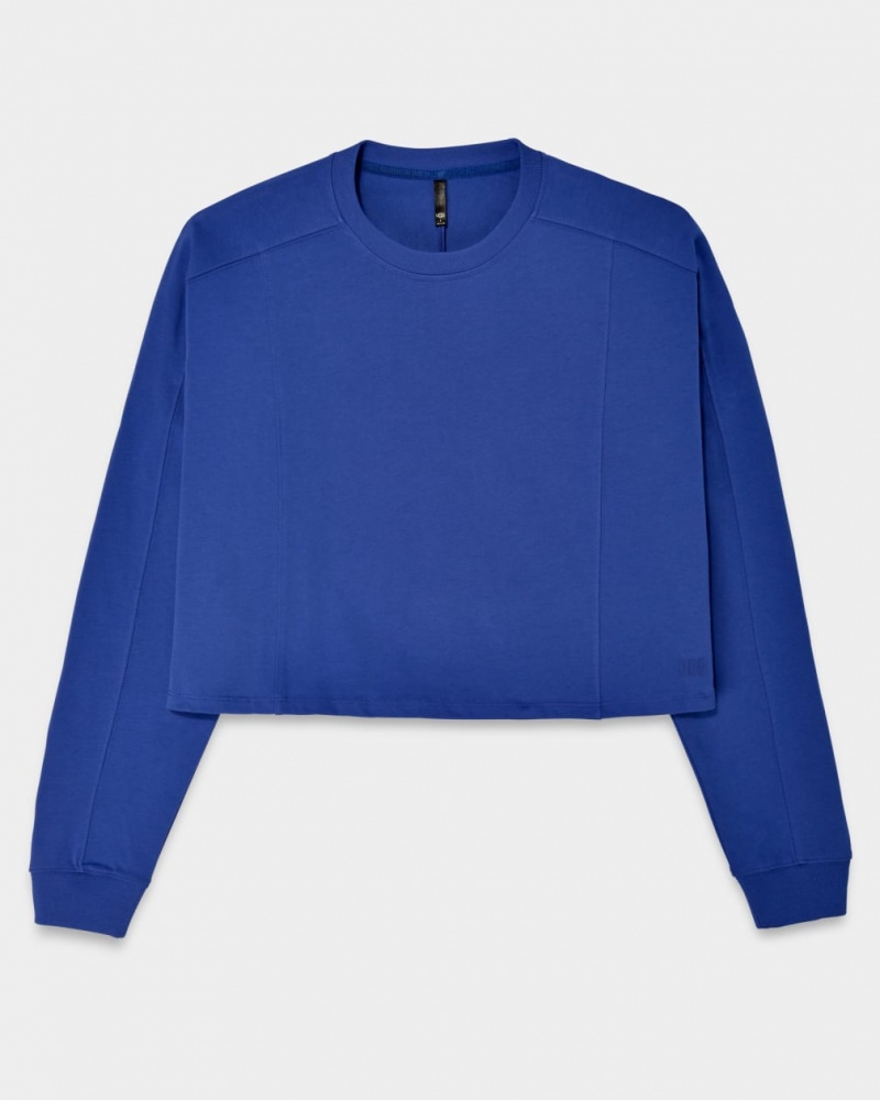 Ugg Delylah Long Sleeve Crop Blast Dam Blå | XI3640829