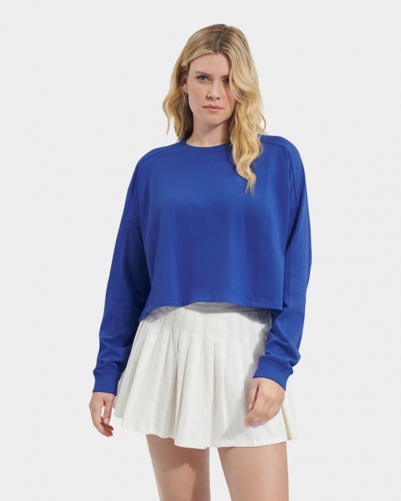 Ugg Delylah Long Sleeve Crop Blast Dam Blå | XI3640829