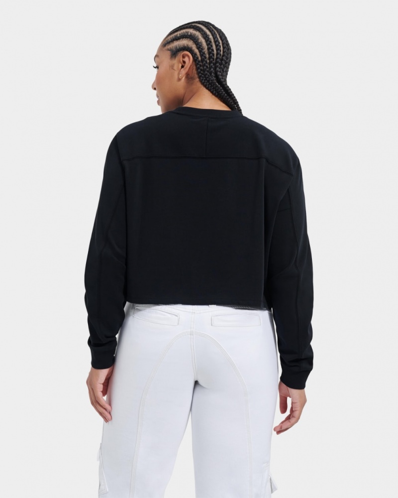 Ugg Delylah Long Sleeve Crop Blast Dam Svarta | HI1306724