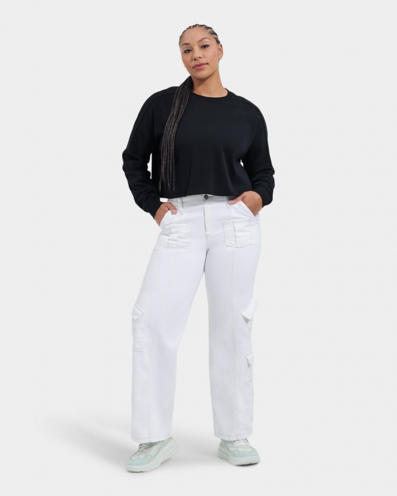 Ugg Delylah Long Sleeve Crop Blast Dam Svarta | HI1306724