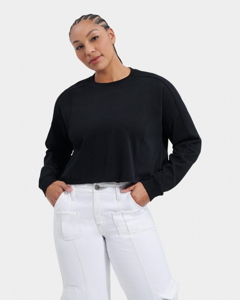 Ugg Delylah Long Sleeve Crop Blast Dam Svarta | HI1306724