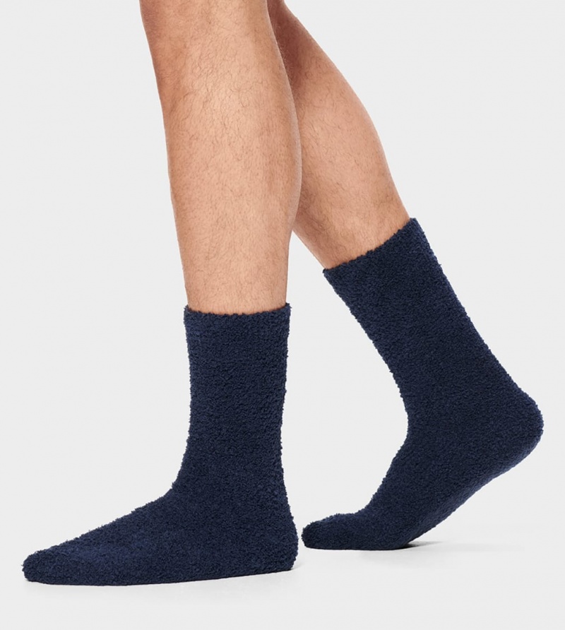 Ugg Fincher Ultra Cozy Crew Strumpor Herr Marinblå | ZD0947621