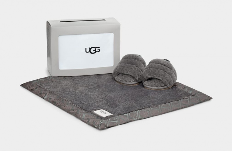 Ugg Fluff Yeah And Lovey Tofflor Barn Grå | JA1702364