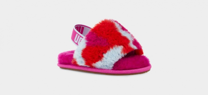 Ugg Fluff Yeah Camopop Tofflor Barn Röda | ME3860475