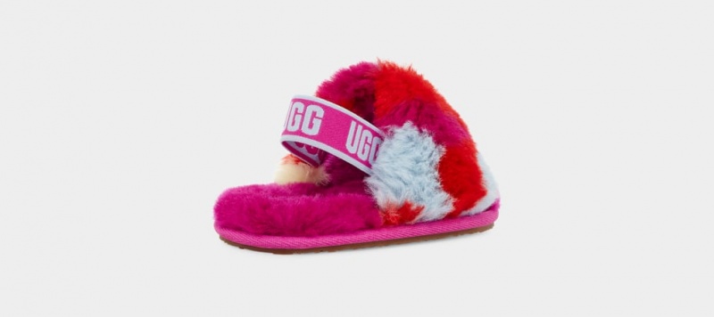 Ugg Fluff Yeah Camopop Tofflor Barn Röda | ME3860475