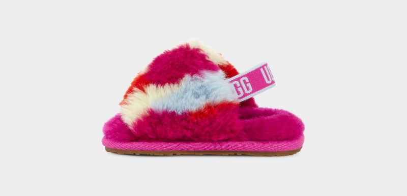 Ugg Fluff Yeah Camopop Tofflor Barn Röda | XT4516308