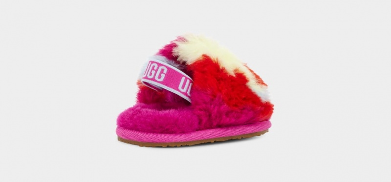 Ugg Fluff Yeah Camopop Tofflor Barn Röda | XT4516308