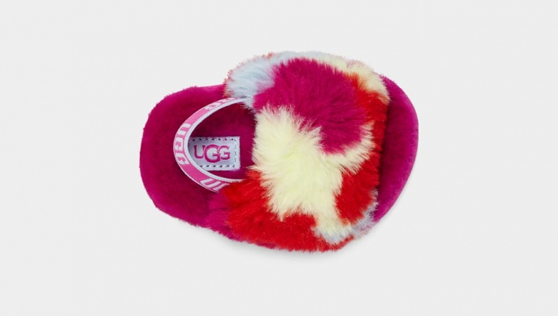 Ugg Fluff Yeah Camopop Tofflor Barn Röda | XT4516308