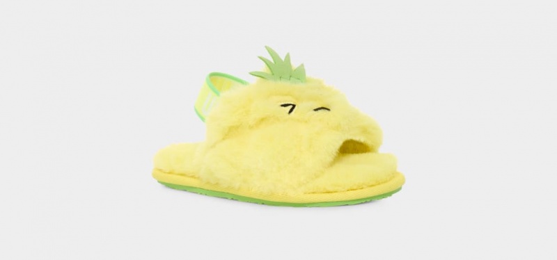 Ugg Fluff Yeah Pineapple Stuffie Tofflor Barn Gula | JV6504178