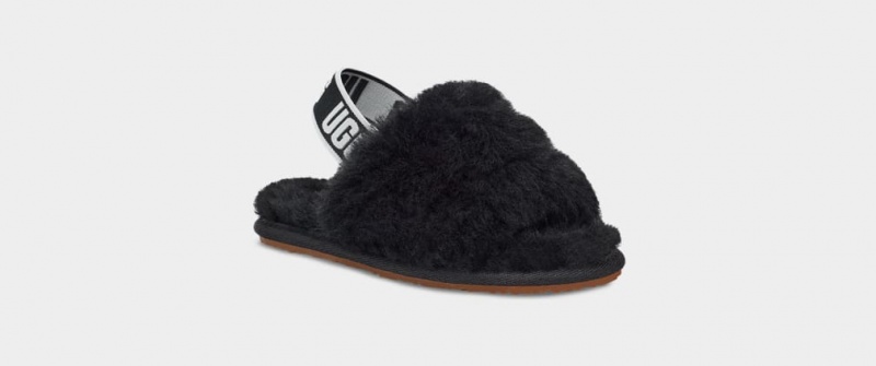 Ugg Fluff Yeah Tofflor Barn Svarta | CF0392485