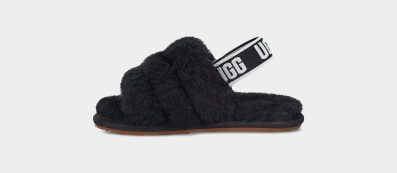 Ugg Fluff Yeah Tofflor Barn Svarta | CF0392485