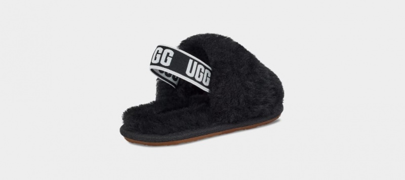 Ugg Fluff Yeah Tofflor Barn Svarta | CF0392485