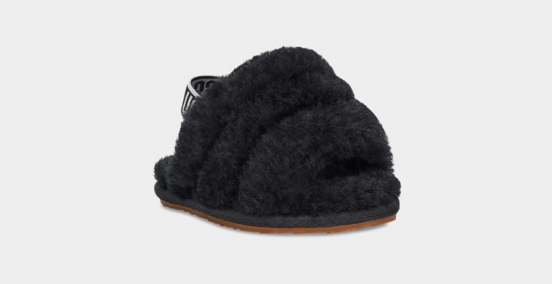 Ugg Fluff Yeah Tofflor Barn Svarta | LS0574698