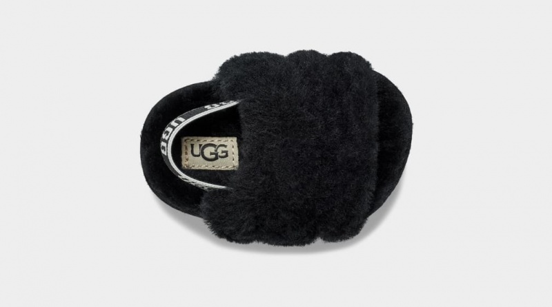 Ugg Fluff Yeah Tofflor Barn Svarta | LS0574698